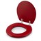 Embroidered Padded Soft Round Toilet Seat With Easy Clean & Change Hinge